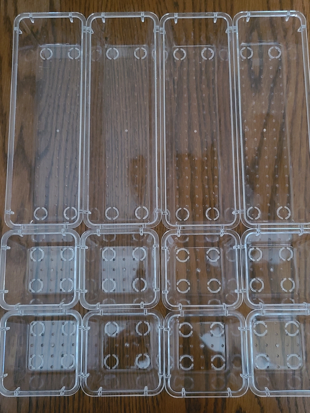 Clear Plastic Modular Drawer Organizer Bins
